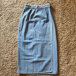 Paul Harris Denim Midi Pencil Skirt